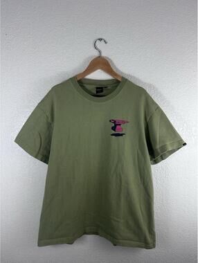 Deus Ex Machina T Shirt Mens Large Green Graphic Logo Customs Cartoon